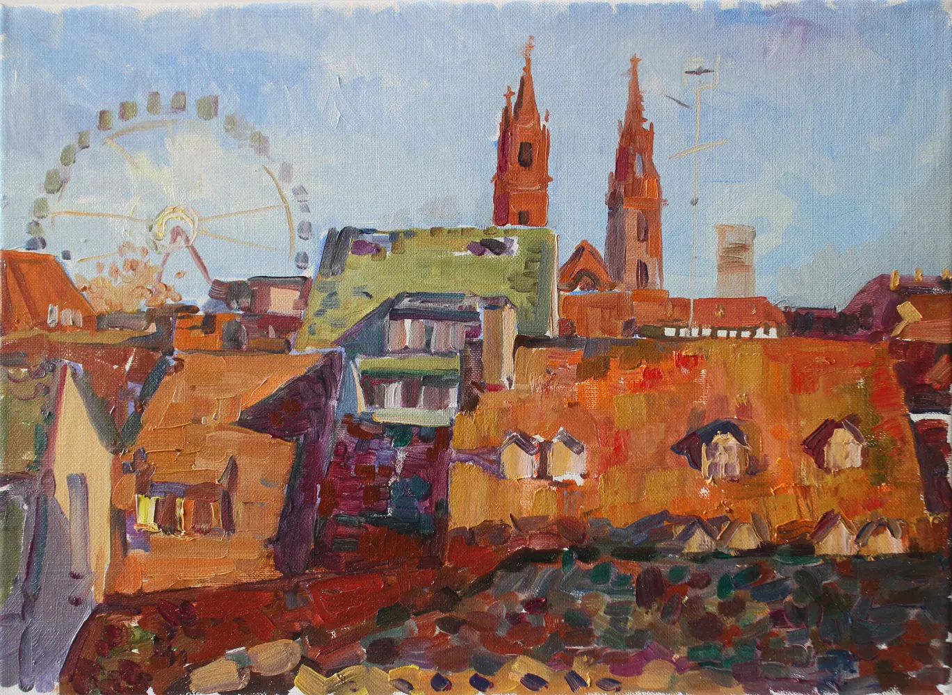 Roofs and shadows in Basel