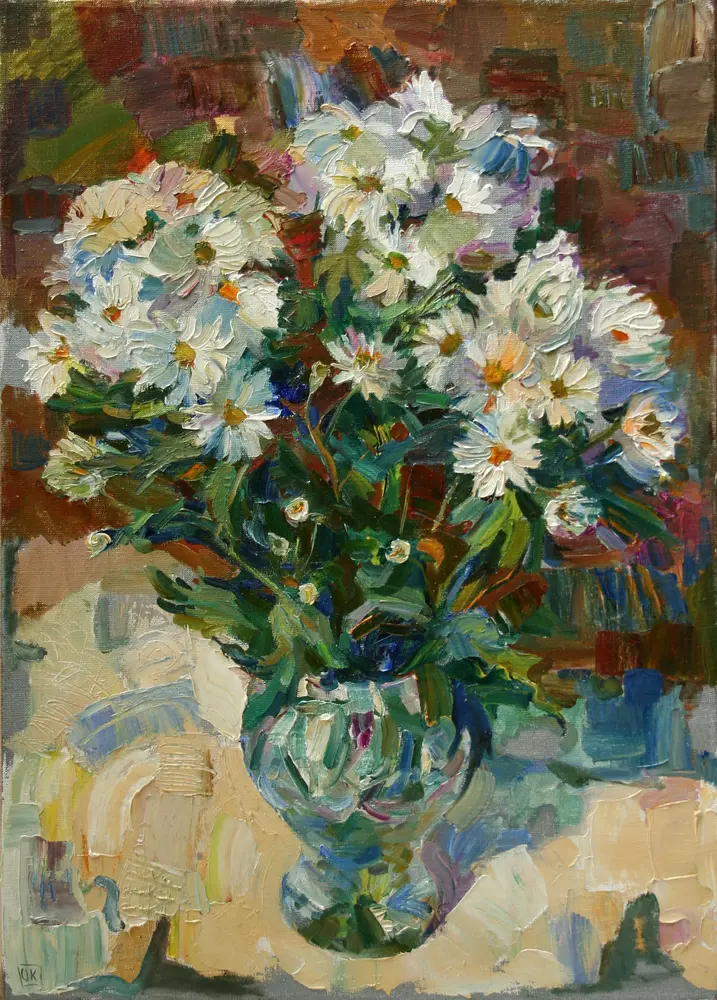 Vase of Chrysanthemums